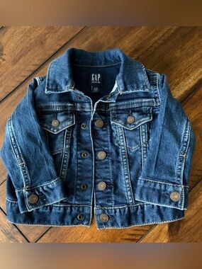 GAP Kids Blue Denim Jacket with Button Front